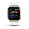 Garmin Venu Sq 2 Cream Gold Aluminium Bezel with White Case and Silicone Band 010-02701-11.