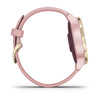 Garmin Vivoactive 4S Dust Rose with Light Gold Hardware.