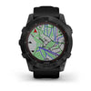 Garmin Fenix 7X Sapphire Solar Edition Black DLC Titanium with Black Band.