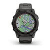 Garmin Fenix 7X Sapphire Solar Edition Carbon Grey DLC Titanium with Carbon Grey DLC Vented Titanium Band.