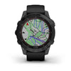 Garmin Fenix 7 Sapphire Solar Edition Black DLC Titanium with Black Band.