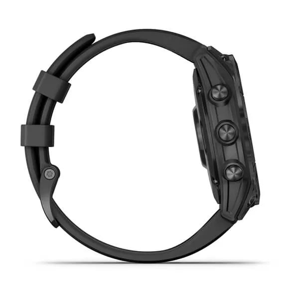 Garmin Fenix 7 Solar Edition Slate Grey with Black Band.
