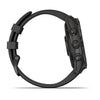 Garmin Fenix 7 Sapphire Solar Edition Black DLC Titanium with Black Band.