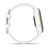 Garmin Venu Sq 2 Cream Gold Aluminium Bezel with White Case and Silicone Band 010-02701-11.