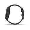 Garmin Venu Sq Music Edition Slate Aluminium Bezel with Black Case and Silicone Band.