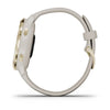 Garmin Venu 2S Light Gold Stainless Steel Bezel with Light Sand Case and Silicone Band.