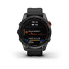 Garmin Fenix 7S Solar Edition Slate Grey with Black Band.