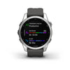 Garmin Fenix 7S-Standard Edition Silver with Graphite Band.