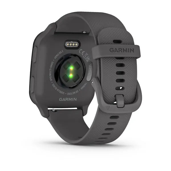 Garmin Venu Sq 2 Slate Aluminium Bezel with Shadow Grey Case and Silicone Band 010-02701-10.