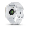 Garmin Venu Sq 2 Cream Gold Aluminium Bezel with White Case and Silicone Band 010-02701-11.