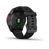 Garmin Fenix 7S Solar Edition Slate Grey with Black Band.