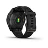 Garmin Fenix 7S-Sapphire Solar Edition Carbon Grey DLC Titanium with Black Band.