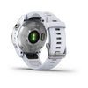 Garmin Fenix 7S Standard Edition Silver with Whitestone Band.