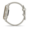 Garmin Venu Sq 2 Music Edition Cream Gold Aluminium Bezel with French Grey Case and Silicone Band.