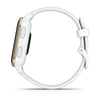 Garmin Venu Sq 2 Cream Gold Aluminium Bezel with White Case and Silicone Band 010-02701-11.