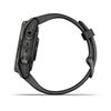 Garmin Fenix 7S-Sapphire Solar Edition Carbon Grey DLC Titanium with Black Band.