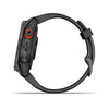 Garmin Fenix 7S Solar Edition Slate Grey with Black Band.