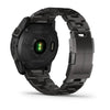 Garmin Fenix 7X Sapphire Solar Edition Carbon Grey DLC Titanium with Carbon Grey DLC Vented Titanium Band.