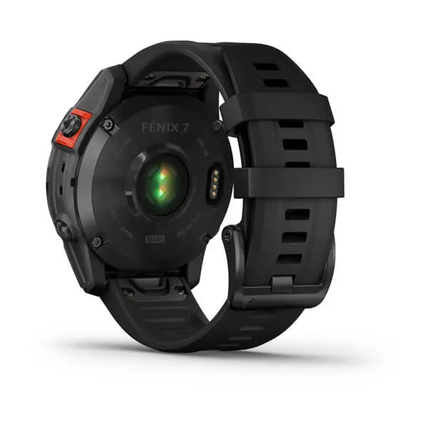 Garmin Fenix 7 Solar Edition Slate Grey with Black Band.