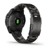Garmin Fenix 7 Sapphire Solar Edition Carbon Grey DLC Titanium with Carbon Grey DLC Vented Titanium Band.