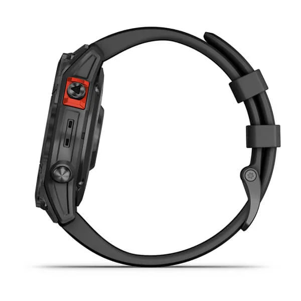 Garmin Fenix 7 Solar Edition Slate Grey with Black Band.