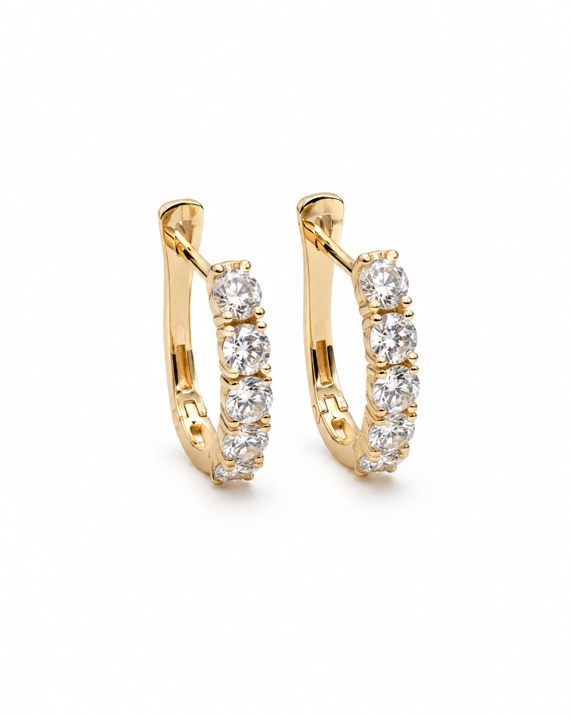 9ct Yellow Gold 0.75ct Lab Grown Diamond Huggie Earrings