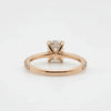 18K Rose Gold 4 Claw Diamond Engagement Ring