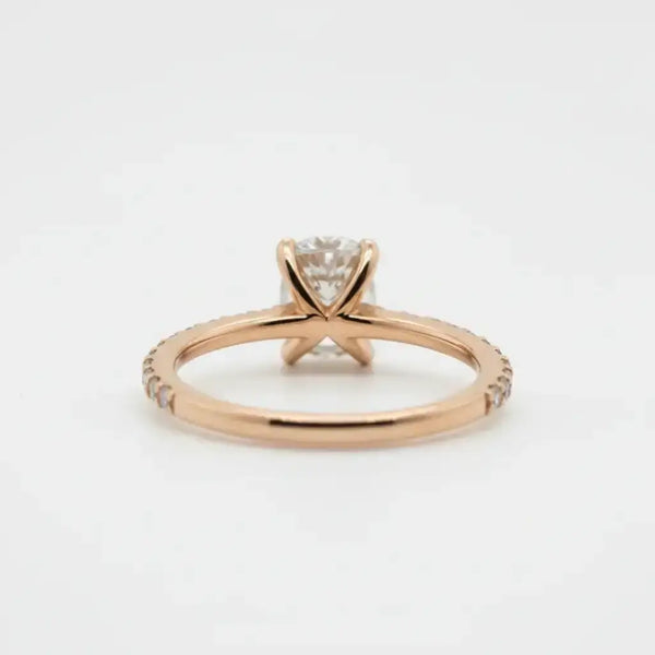 18K Rose Gold 4 Claw Diamond Engagement Ring