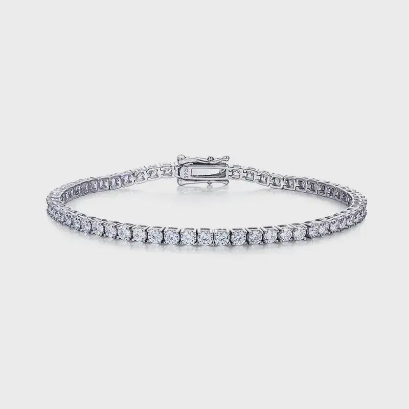 Sterling Silver Moissanite Tennis Bracelet - MB3