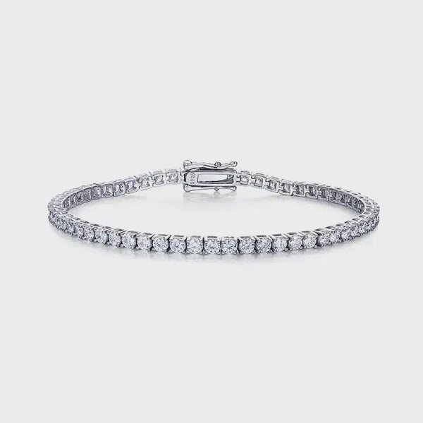 Sterling Silver Moissanite Tennis Bracelet - MB3