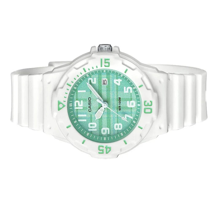 Casio LRW-200H Quartz Cyan Dial White Resin Diver Watch 100m (LRW-200H-3CVDF)