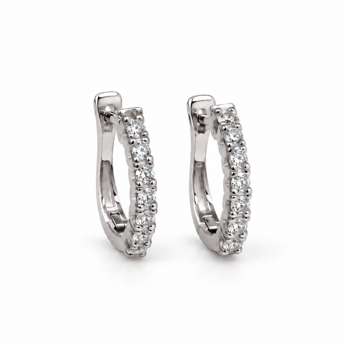 9ct White Gold 0.371ct Lab Grown Diamond Hoop Earrings (2100432)
