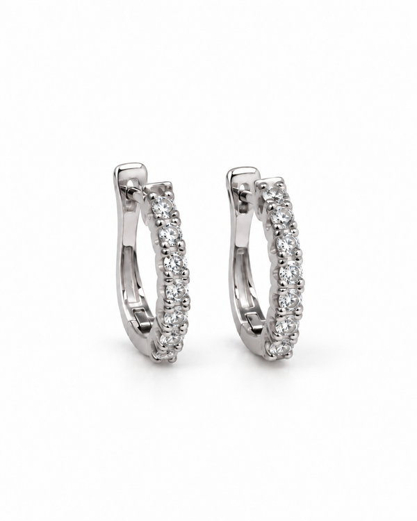 9ct White Gold 0.371ct Lab Grown Diamond Hoop Earrings (2100432)