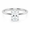 9ct White Gold 1.00ct Oval Lab Grown Diamond Solitaire Engagement Ring (LR2) - Cassim & Co South Africa