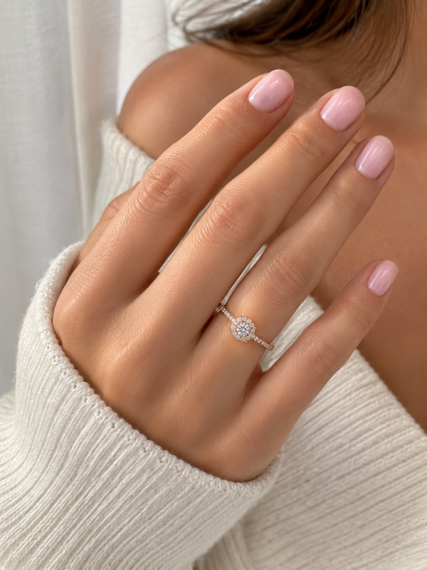 9ct Rose Gold Solitaire Diamond Ring 1102159 - Cassim & Co South Africa