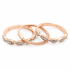 9ct Rose Gold Three Eternity Diamond Bands 1102043
