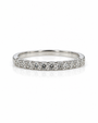 9ct white gold eternity band with 0.25ct lab grown diamonds in claw settings, polished finish, elegant wedding band from Cassims & Co.