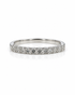 9ct white gold eternity band with 0.25ct lab grown diamonds in claw settings, polished finish, elegant wedding band from Cassims & Co.