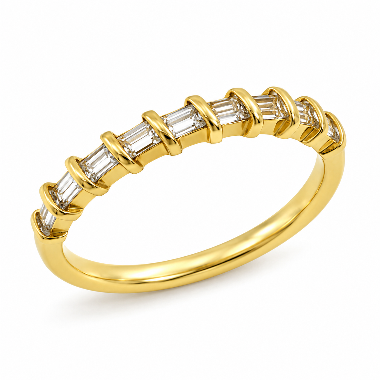 9ct Yellow Gold Diamond Band 1102041 - Cassim & Co South Africa