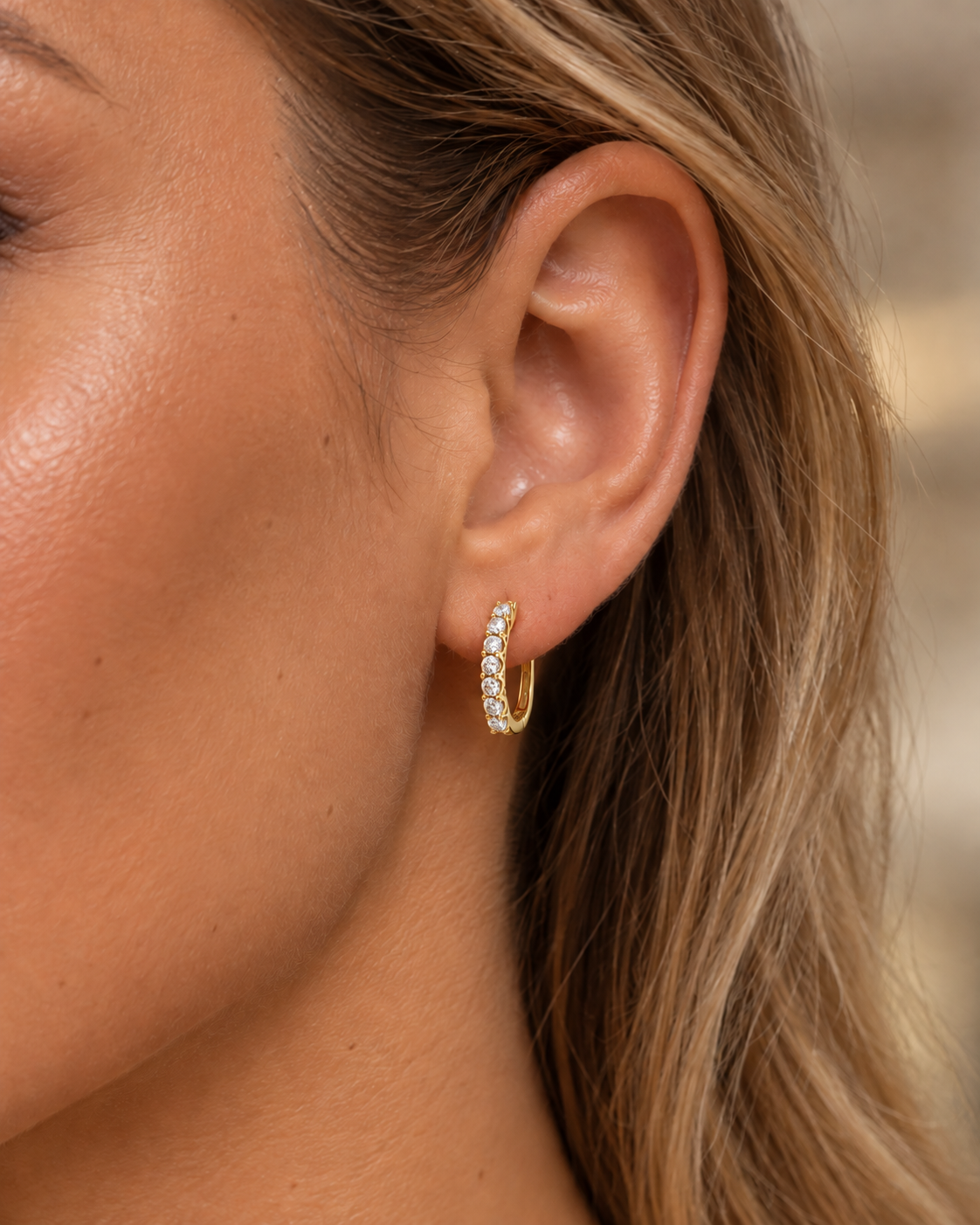 9ct Yellow Gold 0.50ct Lab Grown Diamond Hoop Earrings (2100433)