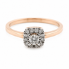 9ct Rose Gold Solitaire Cushion Diamond Engagement Ring 1102071