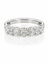 9ct white gold seven stone ring with 1.41ct oval lab grown diamonds in prong setting