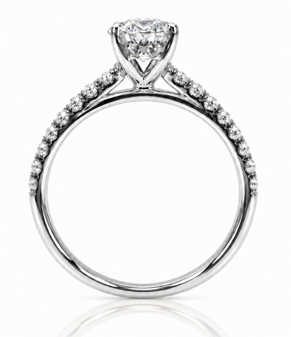 9ct White Gold 1.30ct Oval Lab Grown Diamond Engagement Ring (LR67)