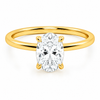 9ct Yellow Gold 1.00ct Oval Lab Grown Diamond Solitaire Engagement Ring (LR7) - Cassim & Co South Africa