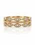9ct yellow gold dress ring with claw-set round diamonds, rope-twist band and milgrain scalloped edges