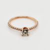18K Rose Gold 4 Claw Diamond Engagement Ring
