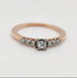 9ct rose gold diamond solitaire engagement ring with pavé shoulders by Cassim & Co Johannesburg