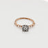 9ct rose gold round cluster diamond engagement ring with halo setting and baguette diamond shoulders - Cassim & Co. Johannesburg