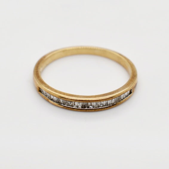 9ct Yellow Gold Diamond Band