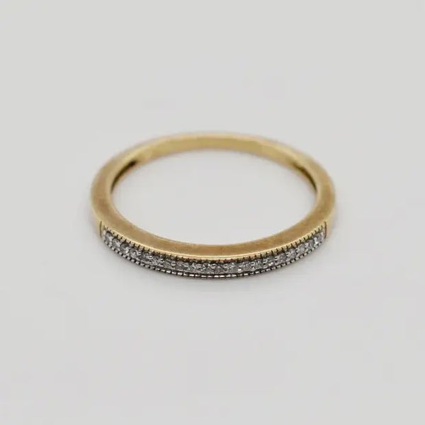9ct Yellow Gold Diamond Band 1102220